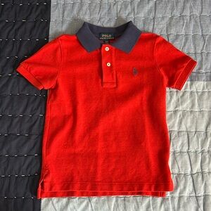 Ralph Lauren, red and navy blue polo